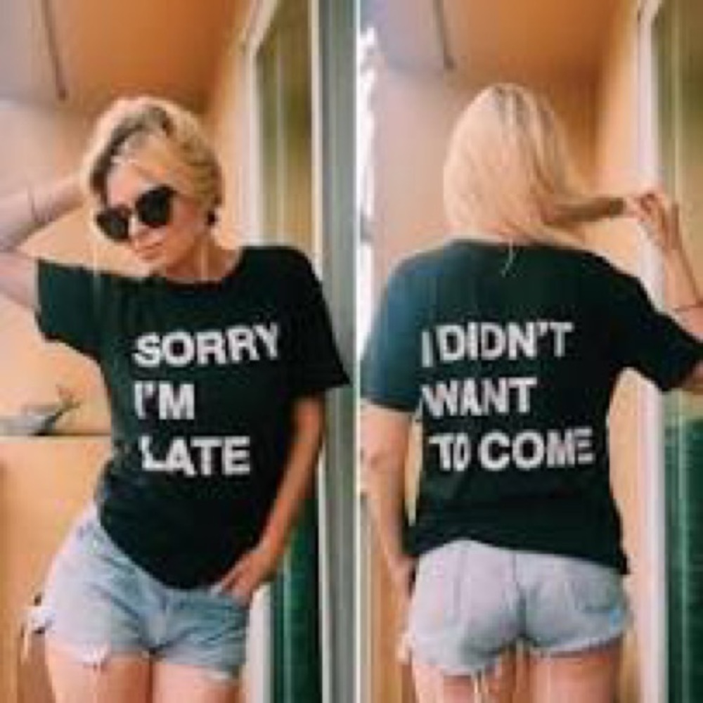 Jac Vanek “Sorry I’m Late” tee